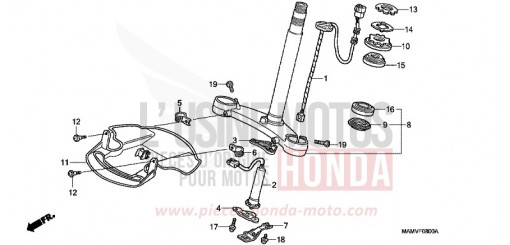 TIGE DE DIRECTION GL1500SEW de 1998